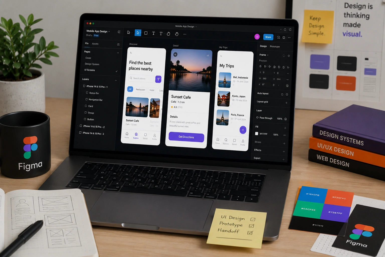 Figma UI UX Design and Prototyping