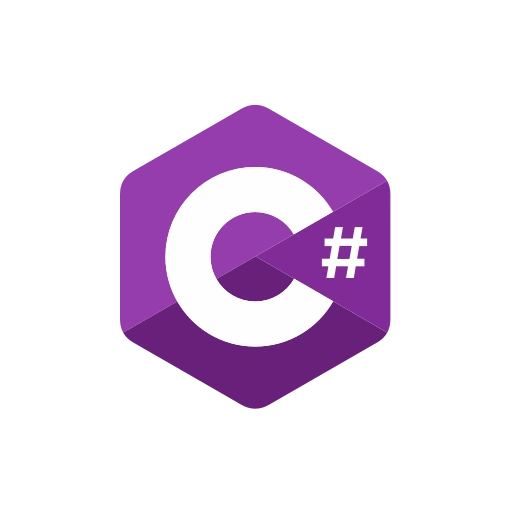 C# programming language logo for software development