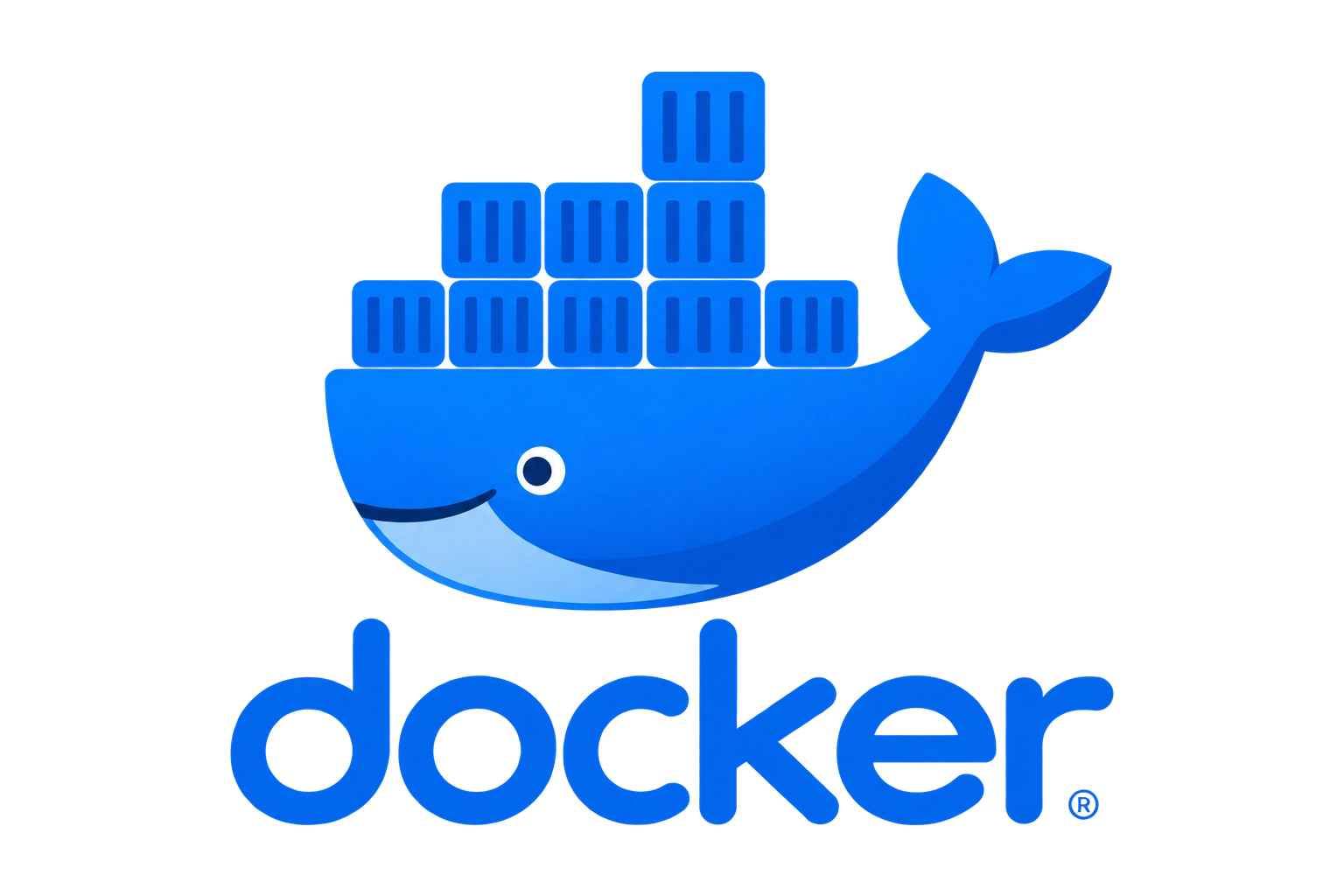 Docker containerization platform logo for application development